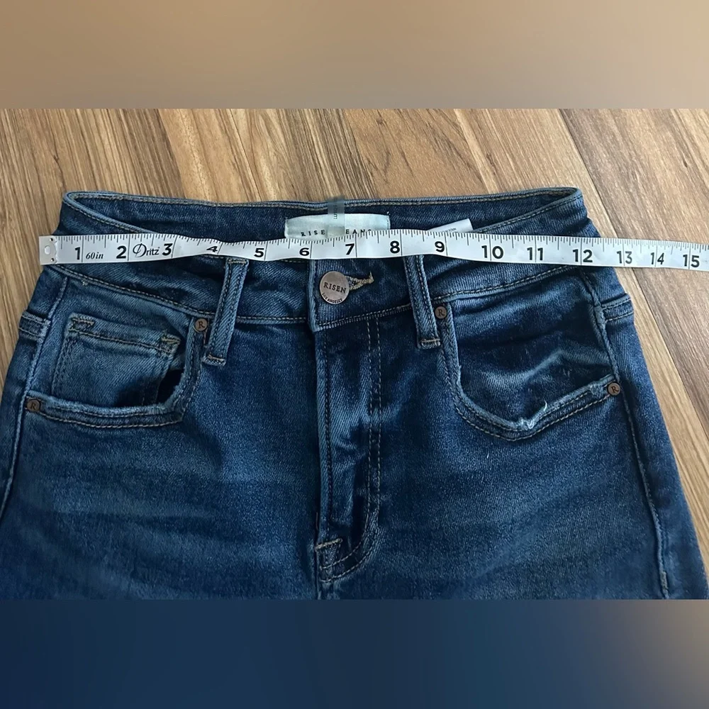 Risen Jeans High Rise Stretch Straight Leg Jeans Size 3/26 - Picture 10 of 10